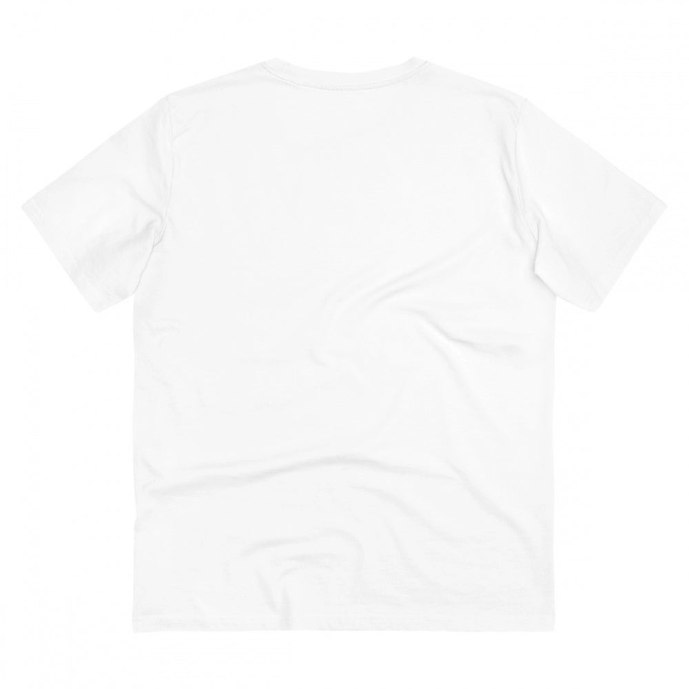 Generic Men's PC Cotton Rubab Printed T Shirt (Color: White, Thread Count: 180GSM)