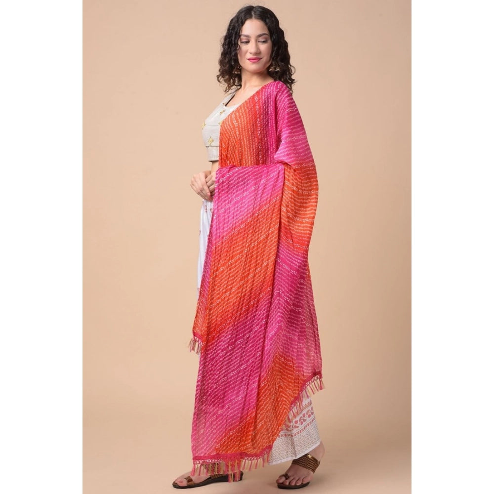 Generic Women's Chanderi Printed Dupatta (Multicolor, Length: 2.25 to 2.50 Mtr)