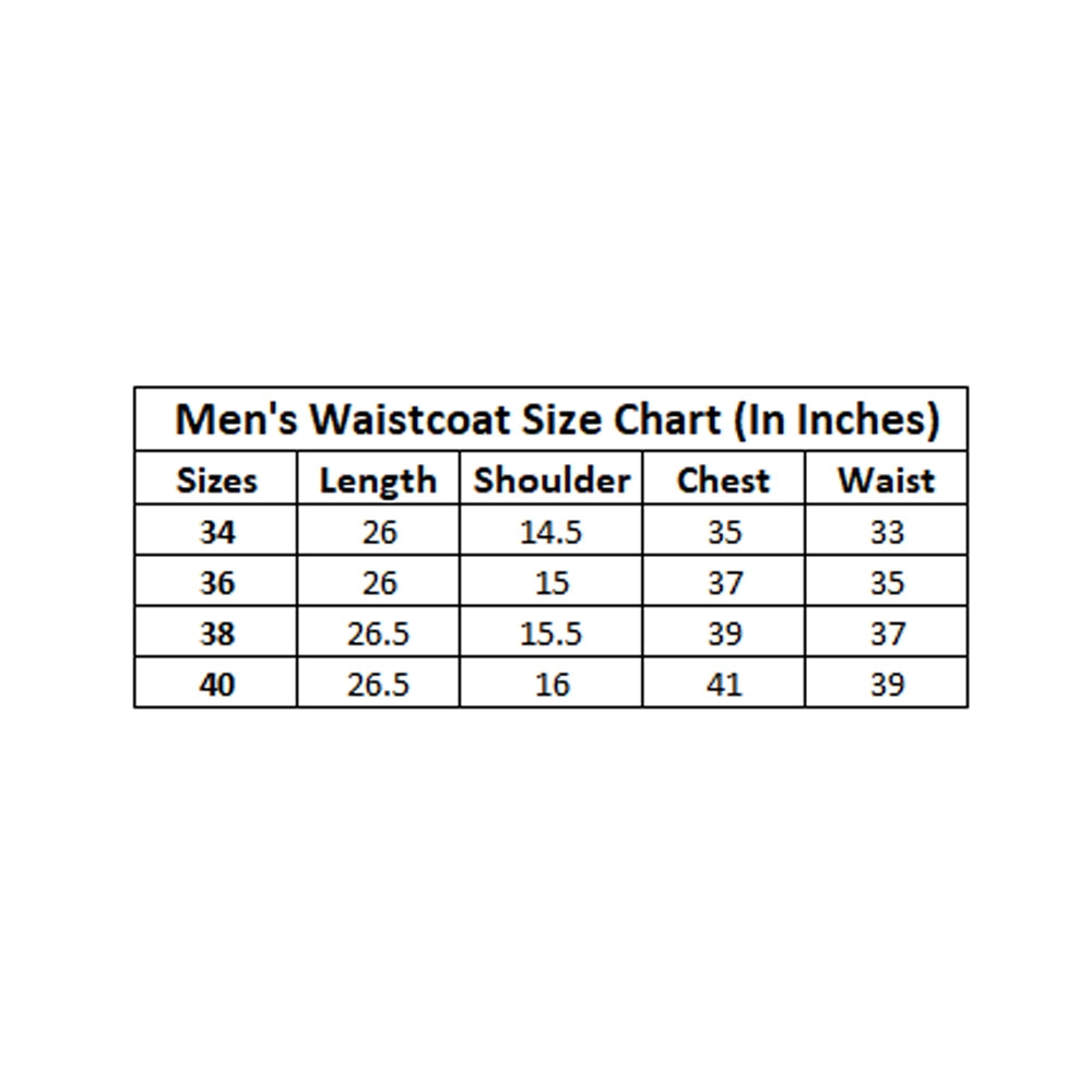 Generic Men's Jacquard Self-Design Sleeveless Mandarin Neck Waistcoat (Blue-Gold)