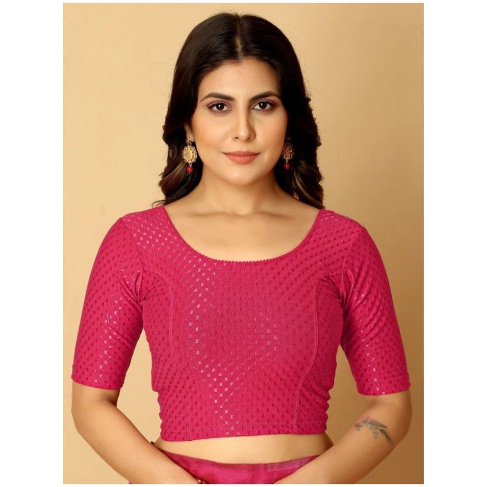 Generic Pack Of_2 Women's Hosiery Short Sleeves Round Neck Non-Padded Blouse (Pink)