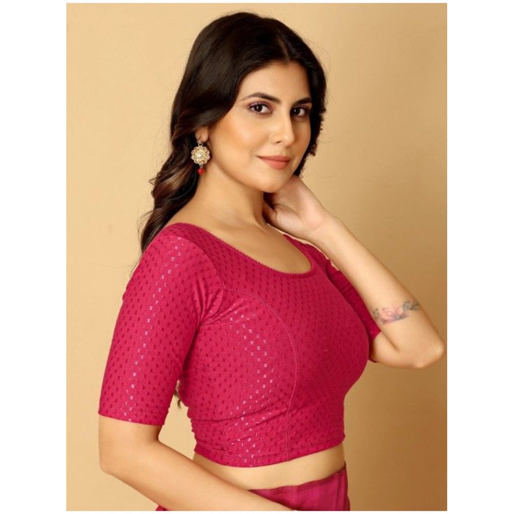 Generic Pack Of_2 Women's Hosiery Short Sleeves Round Neck Non-Padded Blouse (Pink)