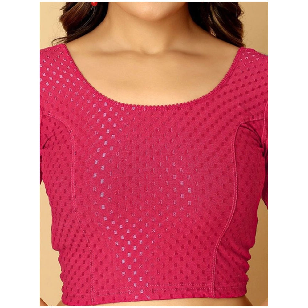 Generic Pack Of_2 Women's Hosiery Short Sleeves Round Neck Non-Padded Blouse (Pink)