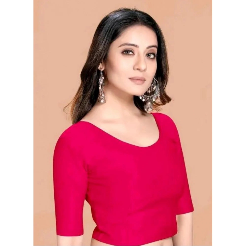 Generic Pack Of_2 Women's Hosiery Short Sleeves Round Neck Non-Padded Blouse (Pink)
