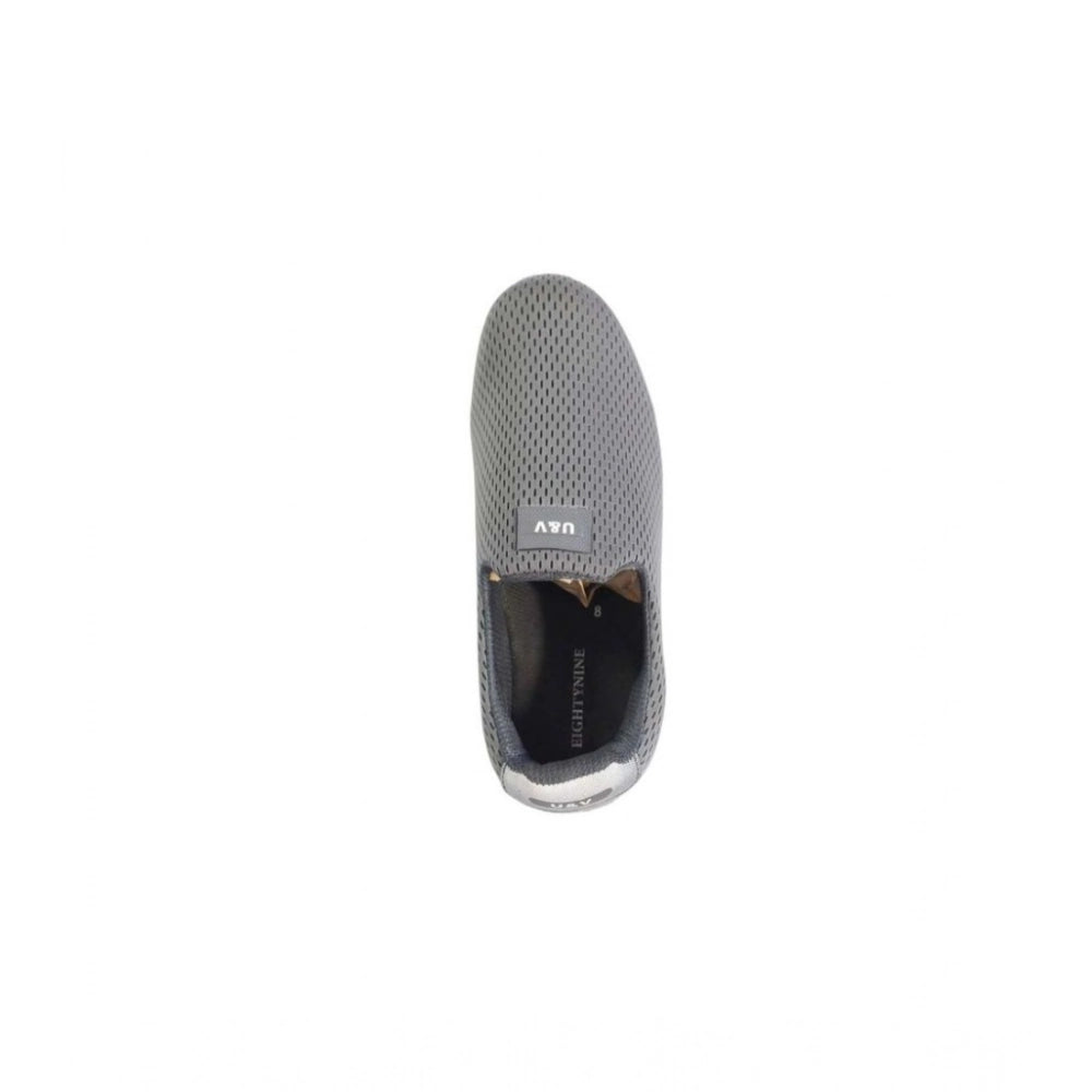 Generic Men's Casual Synthetic Leather Pull On Shoes (Grey)