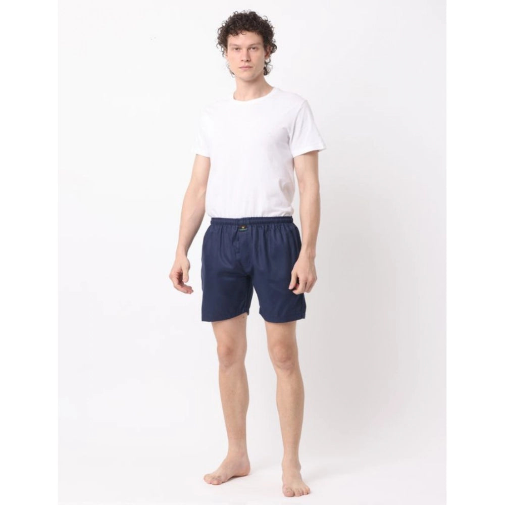 Generic Pack_of_2 Men's Polycotton Solid Boxer Shorts (Multicolor)