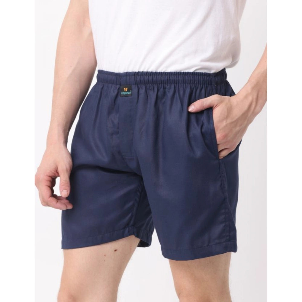 Generic Pack_of_2 Men's Polycotton Solid Boxer Shorts (Multicolor)