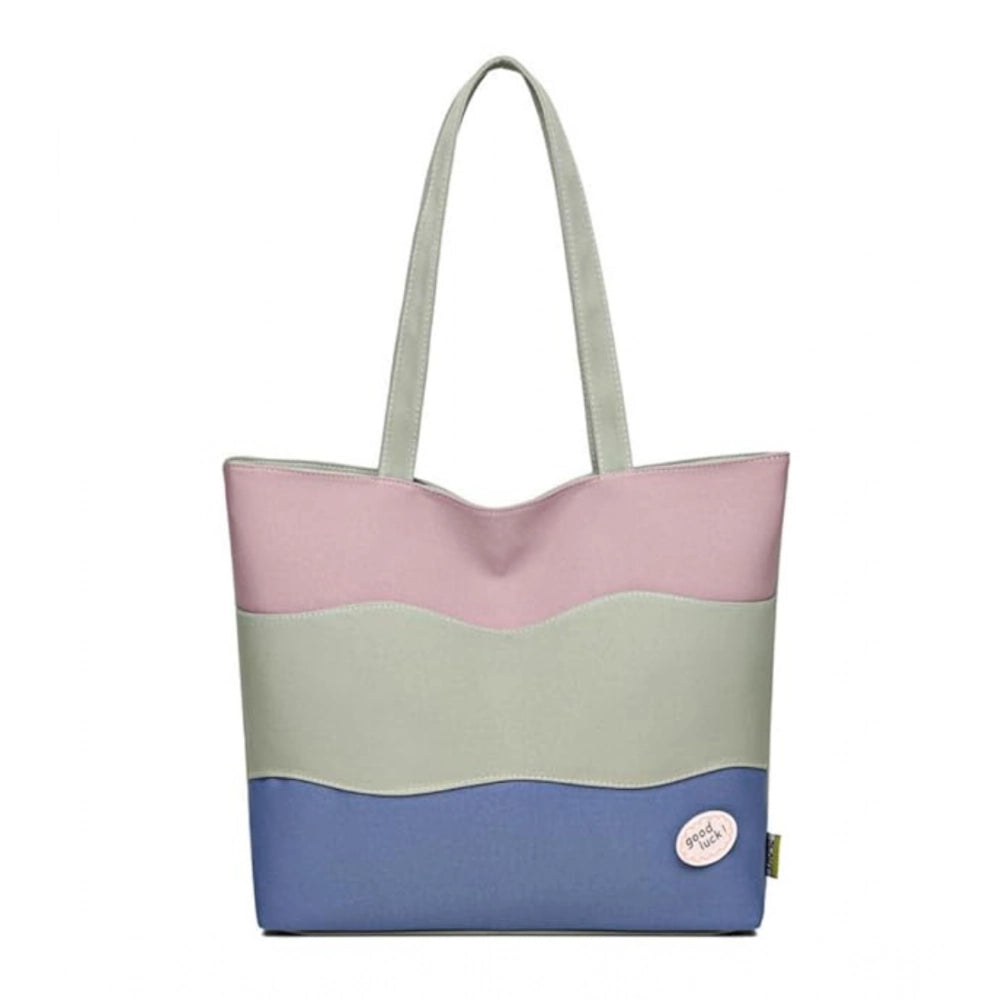Generic Women's Canvas Zipper ToteBag (Multicolor)