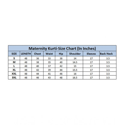 Generic Women's Casual 3/4 Sleeve Printed Viscose Maternity Feeding Kurti (Brown)
