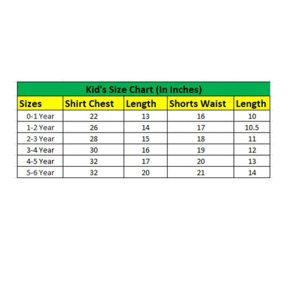 Generic Kid's Lycra Printed Casual wear Shirt And Shorts Set (Sky)